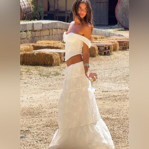 Outcast Lauro Embroidered Maxi Skirt